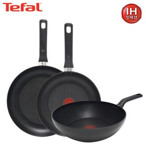 [신상!테팔!]인덕션 스틸그레이프라이팬24+28+웍 28