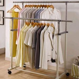 이동식 행거 스탠드 옷걸이 정리 옷장 드레스룸 2단 (W7D8105)
