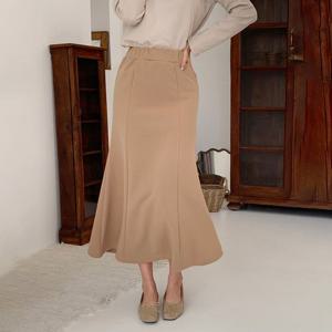 [MADE/기모] 아프케 기모 밴딩 스판 머메이드 롱 스커트 (3color)