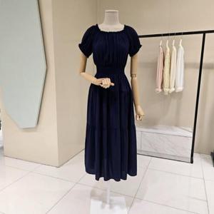 [데스틸]D2527OP0678_오프숄더 밴딩 롱 원피스