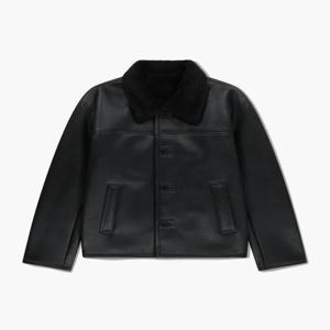 마리떼 오버핏 페이크레더 무스탕 자켓 A30 MFG45WJK211 BLK BRW