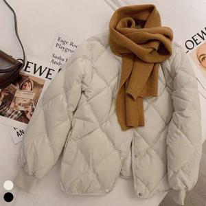 패딩점퍼 재킷 겨울 퀼팅 자켓 남성 여성 노카라 퀄팅 경량 얇은 패딩 LM0167