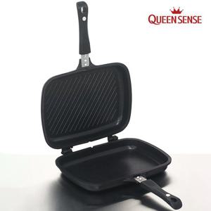 퀸센스 인덕션겸용 양면팬 (특대) 고구마 생선후라이팬 구이 분리형양면팬
