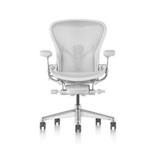[Herman Miller] 허먼밀러 뉴 에어론 의자 CD체어 C Size 미네랄 소가죽 암패드 (헤드레스트+플로어휠)