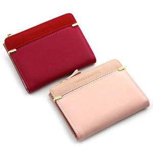 [옷자락] 여성 심플 데일리 깔끔 돈전 스냅버튼 반지갑