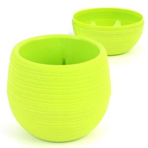 [BZI18L4N_51]미니 플라스틱 원형 화분 그린 컬러 다육이