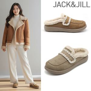 잭앤질 밍키 퍼 스티치 뮬 슬리퍼(JD5718)