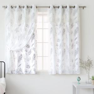 까르데코 힐링타임 암막+디망쉬레이스 창문커튼 4장세트