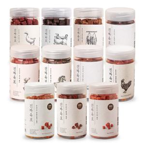 진짜육포 촉촉 칭찬 보상 통간식 져키 180g - 소고기/양고기/연어/오리/황태/닭가슴살/말고기/사슴고기