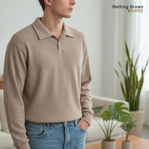 [멜팅브라운]남자 니트 카라티 AM26