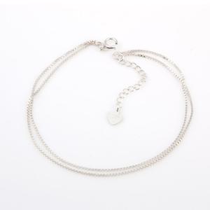 [미니아트] 92.5 실버팔찌 은팔찌 두줄팔찌 사각 MU223