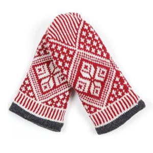 눈꽃모양 벙어리장갑 남자 여자 커플장갑 안감 털장갑 (W9AAED3)