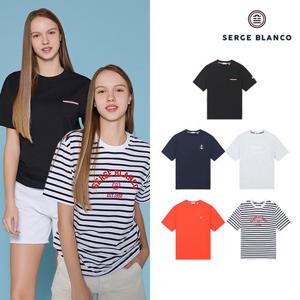 [세르즈블랑코] 25SS 썸머 여성 오가닉 코튼 티셔츠5종