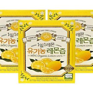 홀베리 유기농 레몬즙 3박스(42포) 1일 1레몬 레몬수 착즙액(AD)