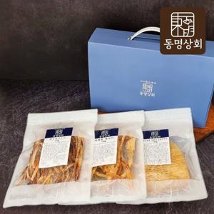 [동명상회] 인생 오징어 3종 선물세트 (부드러운 맥반석 130g, 바베큐왕진미 120g, 두번구운오징어120g)