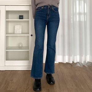 [옷자락] 여자 겨울 히든밴딩 빅사이즈 롱 기모 부츠컷 청바지