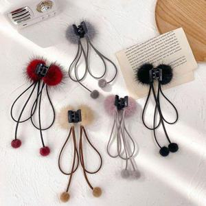 [에이치플러스몰]여성 미니집게핀 폼폼 털 반묶음 어린이핀 헤어핀