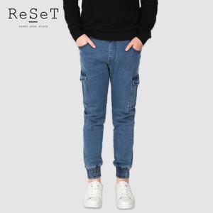 [리셋] 밴딩 카고 데님 조거 팬츠 BJ-160