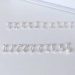 국내생산 전체 순은 미니 실버925 피어싱 귀걸이 20종