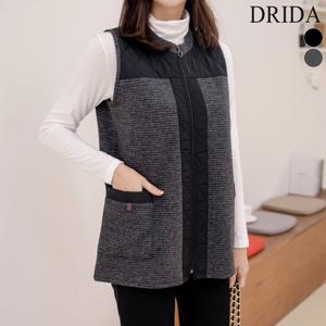 엄마옷 드리다 여자 빅사이즈 집업 이너 조끼 베스트 가을 겨울 40-50대 미시 중년여성 엄마옷 선물 모임