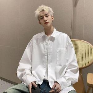 [셀러허브_여성트랜드패션]남성 부드러운 화이트남방 데일리 화이트셔츠