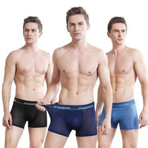 [이너스유]남성 천연인견 아웃밴드 드로즈 IMD201 3종 팬티 세트 남자 사각 스판 쿨팬티