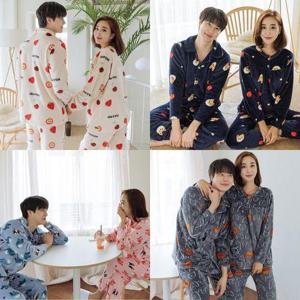 [스미스테일러]커플 밍크 수면잠옷 남자잠옷 여자자옷 상하세트