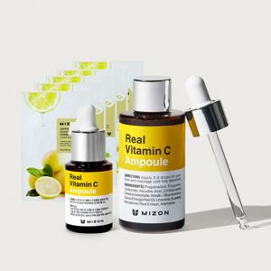 미즈온 순수 리얼 비타민C 19% 앰플 30ml + 15ml + 조이풀 마스크팩 5매 증정