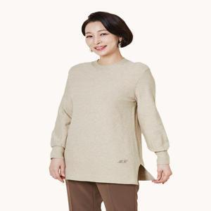 [마담엘레강스][마담엘레강스] 스위트 V골지 로고핫픽스 니트 K211KBL02