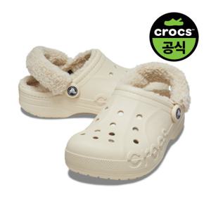 크록스공식 성인 바야 라인드 퍼즈 스트랩 클로그 WWT (25FUCL206633)