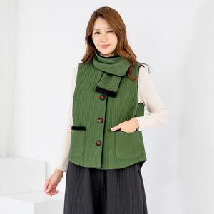 엄마옷 누비 생활한복 퍼 조끼 스카프세트 512BNM147 중년여성/50대/60대/마담/빅사이즈/할머니옷