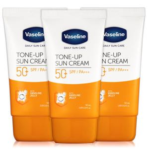바세린 톤업 썬크림 자외선차단 선크림 3개 SPF50+ PA+++ / 365 데일리 선케어 베이스겸용 톤보정