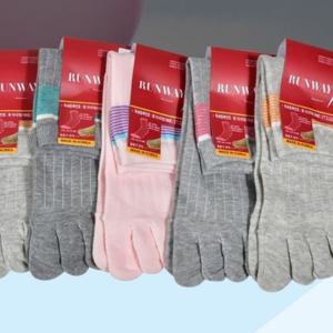 쿨샵 여성 골지 발가락양말 스판 땀흡수 양말 5족 (W9DC21D)