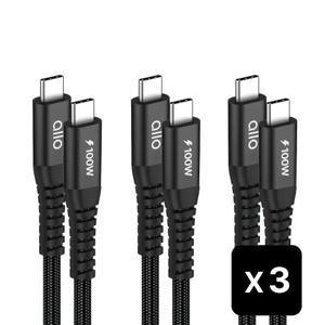 [텐텐][3개] 알로코리아 100W PD PPS C타입 고강도 패브릭 초고속충전 케이블 2M