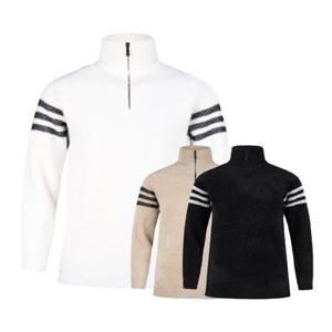 보스케 남자 가을 겨울 골프웨어 반집업 슬리브 니트 L102406