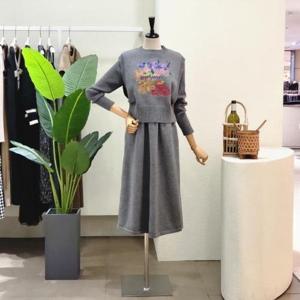 [포커스][대구백화점SG]  FW3L7ST04296_패턴 베스트 원피스 세트