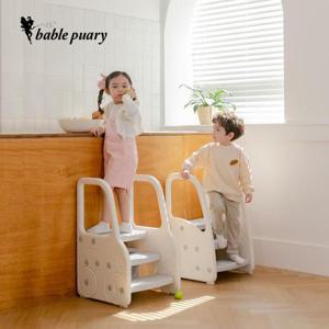 [파파스토이]베이블퓨어리 유아 디딤대 안전가드 손잡이 3단 디딤대 계단
