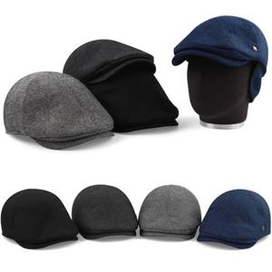 [중년의품격] 겨울 중년 남성 보카시 울 50 귀달이 헌팅캡 신사 모자