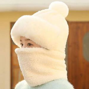 넥워머 머플러 목도리 겨울 모자 부들 퍼 마스크 겸용 방울 여성