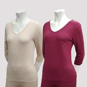 [럭셔리창고]여자 칠부 상의 내의 탄탄 부드러운 여성 7부 내복 에