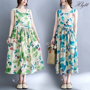 ★2종세트★[헬리꽁땡]린넨포도민소매원피스2종