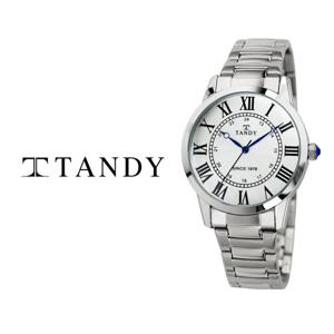 TANDY 탠디 클래식 커플 메탈 손목시계 T-3714 남자 화이트