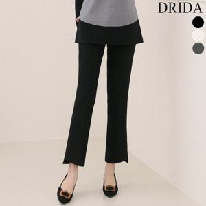 엄마옷 여자 겨울 기모 부츠컷 밴딩 슬랙스 스판 밴드 빅사이즈 정장 팬츠 40-50대 중년여성 출근 하객룩