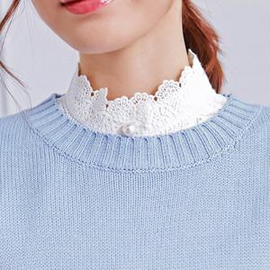 [루즈루나] 베니루 여성 프릴 차이나 넥케이프 레이스 페이크카라