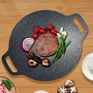 그리들 캠핑 세라믹 이중코팅 인덕션 삼겹살 고기불판 가마솥 솥뚜껑 불판 캠핑용 주물팬 44cm K663