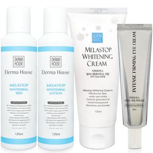 더마하우스 화이트닝 절약형 대용량 3종(절스킨+절로션+미백대용량크림)+아이크림
