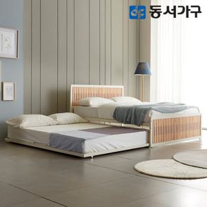동서가구 포리 편백나무 슬라이딩 이층침대 SS+SS (파워본넬) DF641352