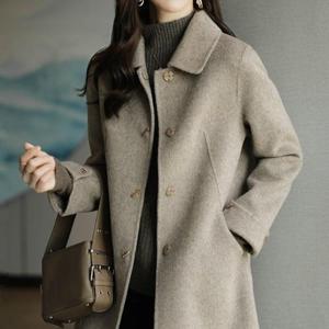 마감할인[블랙퀸] 라미네 스냅버튼 클래식 코트 blk002442