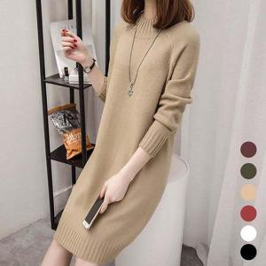 [모노무드]모노무드 여성원피스 베이직 소프트 긴팔 니트 원피스 봄 가을 겨울