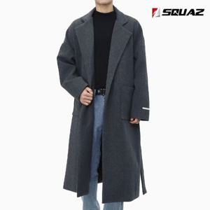 스콰즈 남성 데일리 롱코트 울 혼방 로브 코트  SYM008